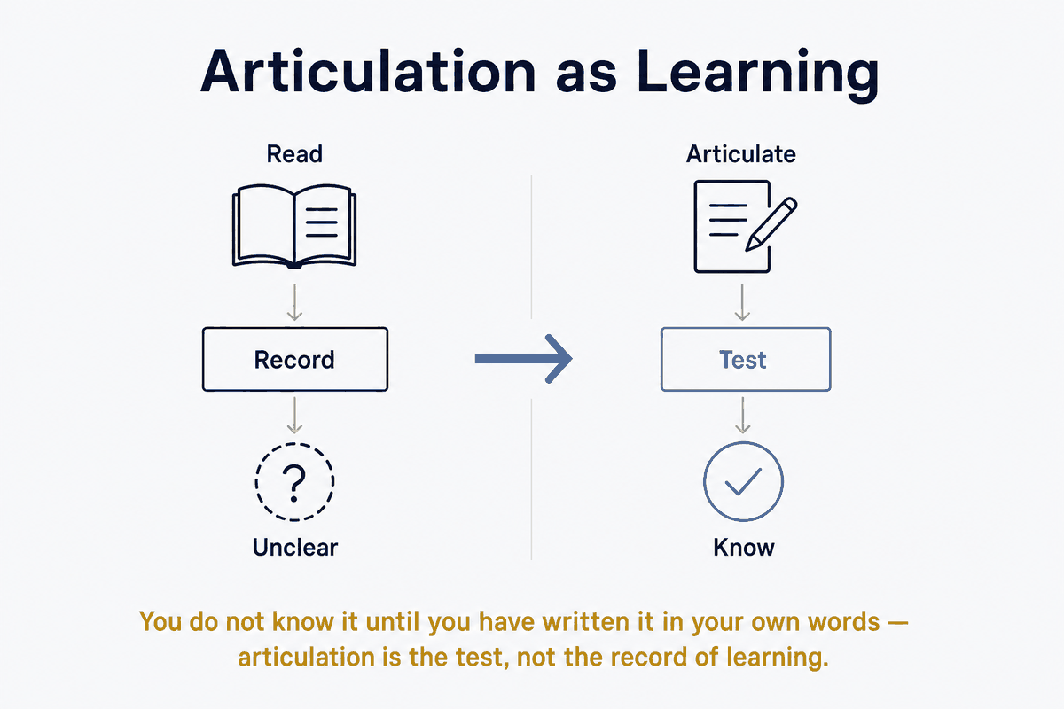 Articulation as Learning