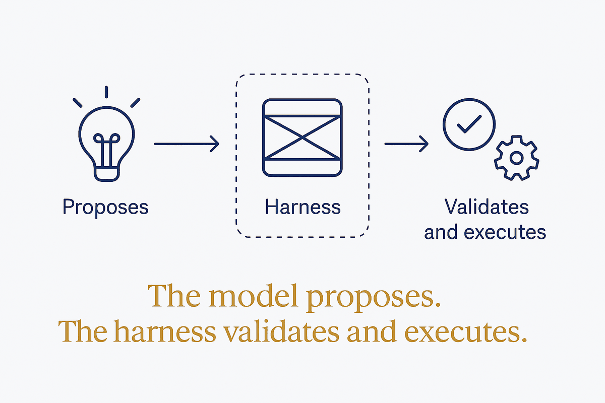The Model Proposes, the Harness Disposes