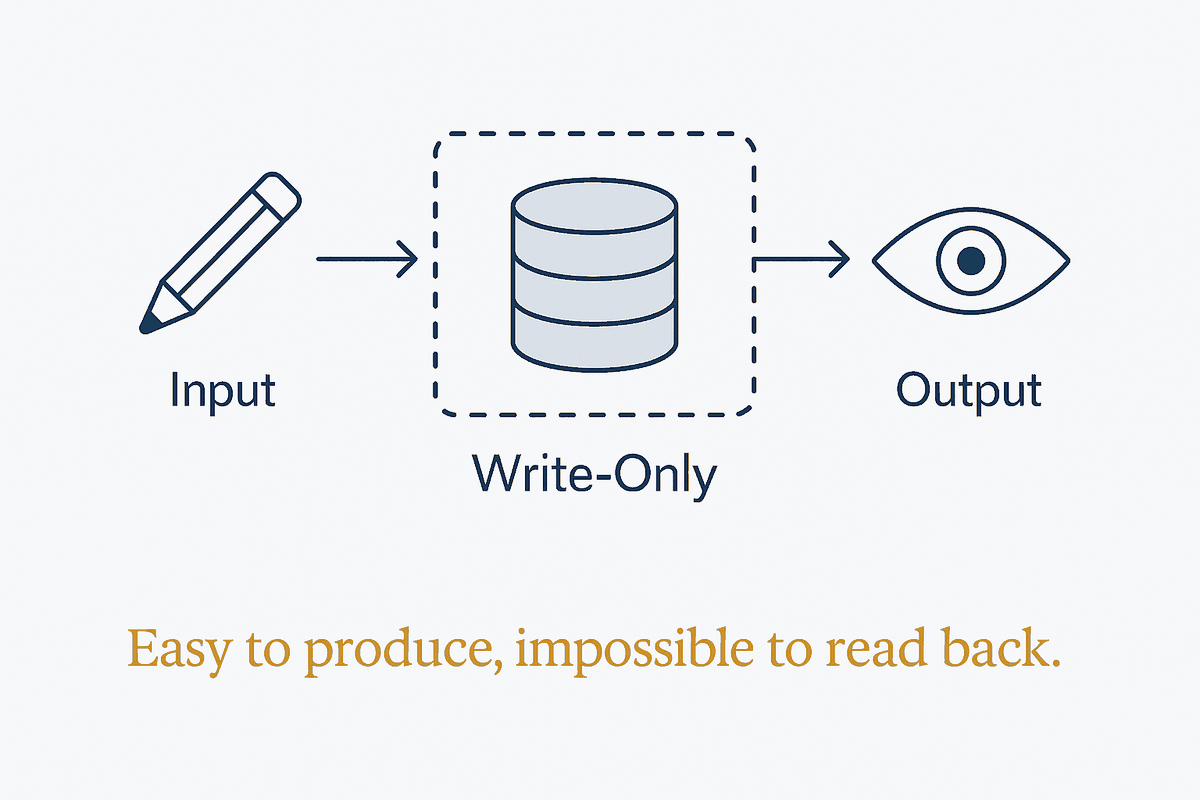 Write-Only Knowledge